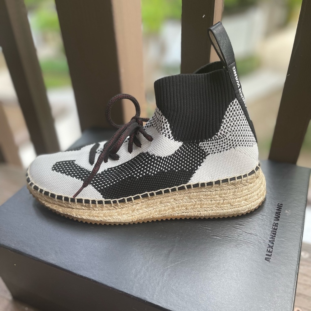 Alexander Wang Black/White Dakota Sneakers Boots/Booties